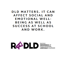 EnfieldCASS's tweet photo. FACT 3: #DLDday #RADLD DLD matters. We are speaking up for DLD to increase awareness. DLD can affect social and emotional well-being as well as success at school and work. Let’s keep spreading the word… https://t.co/K6Rc0uNc3U