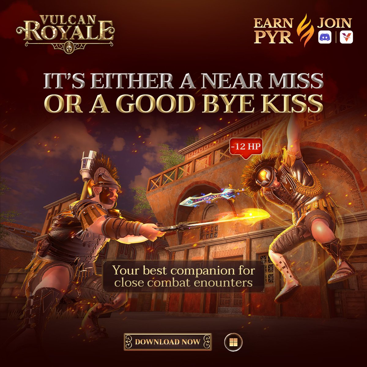 Swords up!!...Game's On!!

Strike down the opponents and emerge the conqueror 👑
Experience the extreme thrills of battle royale with Vulcan Royale.🔥

Download the game today | Available in PCs💻

#BattleRoyale #Gaming #Gamer #vulcanroyale