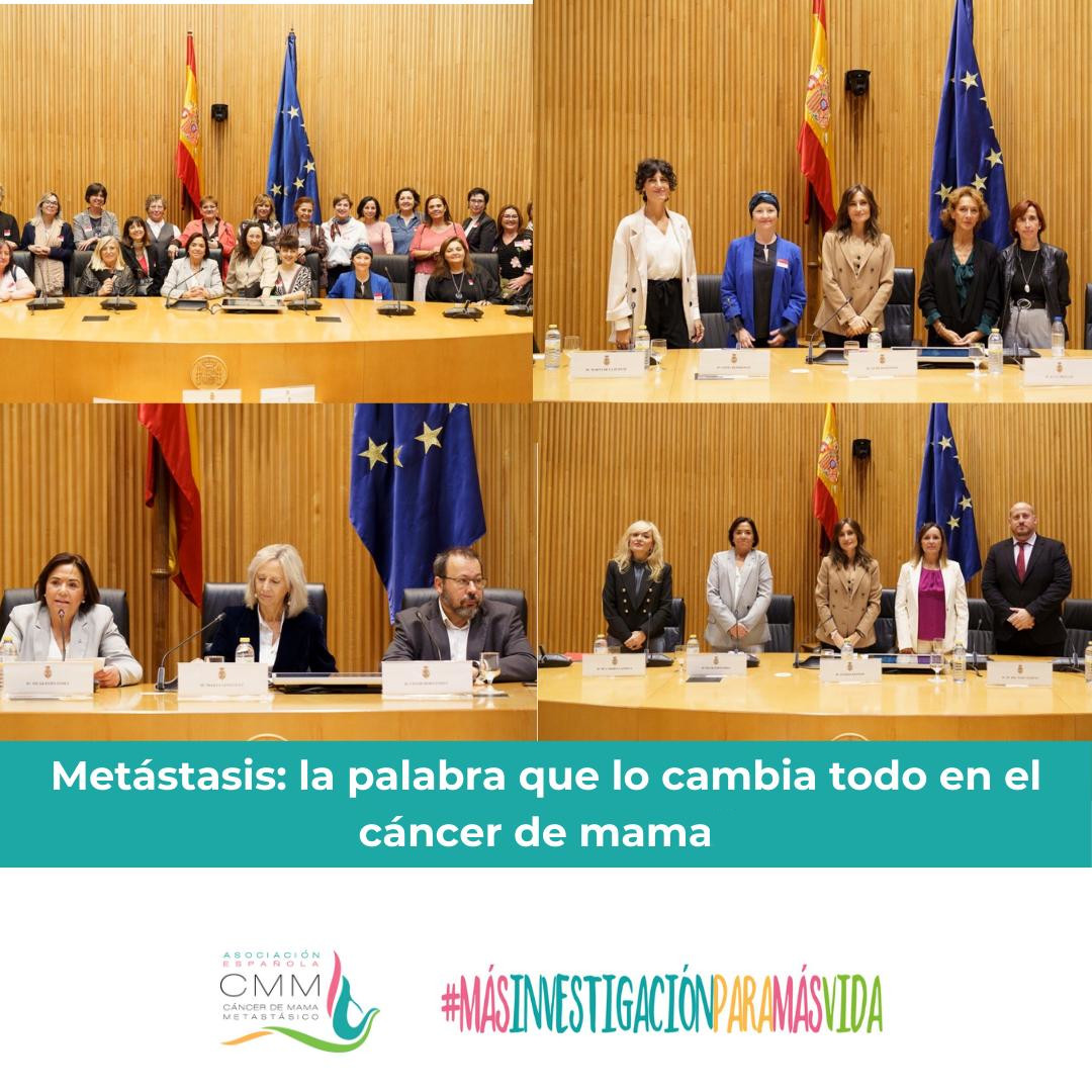 CMMetastasico's tweet photo. EVENTO INSTITUCIONAL🏛️Metástasis: la palabra que lo cambia todo en el cáncer de mama. Tuvo lugar el 14 de Octubre, en el Congreso de los Diputados. 
Para ver evento completo en diferido👇
https://t.co/szc5ULd5Ee
#CáncerMamaMetastásico #MásInvestigaciónParaMásVida #AECMM https://t.co/GjHuSW7NhM