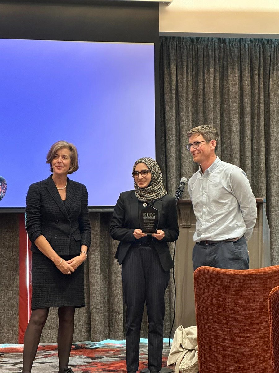 National Suicide Research Foundation (@nsrfireland) on Twitter photo Congratulations to <a href="/RoshanHaniya/">Haniya Roshan</a> on her best research presentation award at the <a href="/UCCMedHealth/">UCC Medicine & Health</a> Deanery Day on Oct 11th
Supervised by <a href="/EveGrif/">Eve Griffin</a> & <a href="/OConnell_Selena/">Selena O Connell</a>, Haniya presented on the 'Impact of Suicide Bereavement on healthcare & community professionals' using #AfterWords data Congratulations to <a href="/RoshanHaniya/">Haniya Roshan</a> on her best research presentation award at the <a href="/UCCMedHealth/">UCC Medicine & Health</a> Deanery Day on Oct 11th
Supervised by <a href="/EveGrif/">Eve Griffin</a> & <a href="/OConnell_Selena/">Selena O Connell</a>, Haniya presented on the 'Impact of Suicide Bereavement on healthcare & community professionals' using #AfterWords data