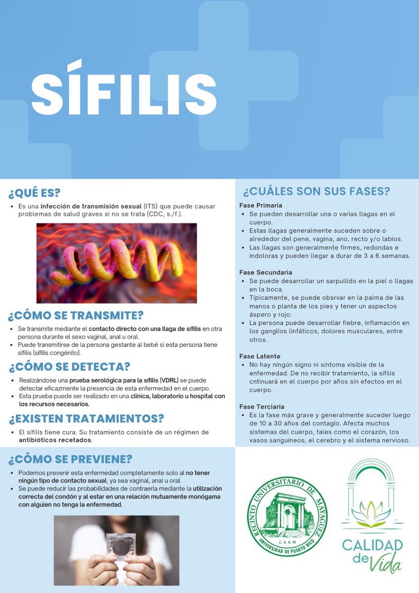 🦠 ¡Infórmate y cuida tu salud! 🌟 Aquí te compartimos infografías sobre la Clamidia, Sífilis y el Virus de Papiloma Humano. Conoce sus síntomas, prevención y tratamiento. ¡La educación es clave! 📊💙 #SaludSexual #Prevención