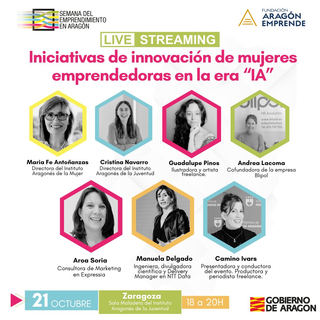 IA_Mujer's tweet image. ¿Sabes dónde convergen la Inteligencia Artificial con el Arte, los RRHH, inteligencia emocional y el espíritu empresarial?🤖¡Descúbrelo en el evento 'Iniciátivas de innovacion de mujeres emprendedoras en la era IA'!
#IAMContigo #IAM #IAJ #AragónEmprende @AragonEmprende @GobAragon