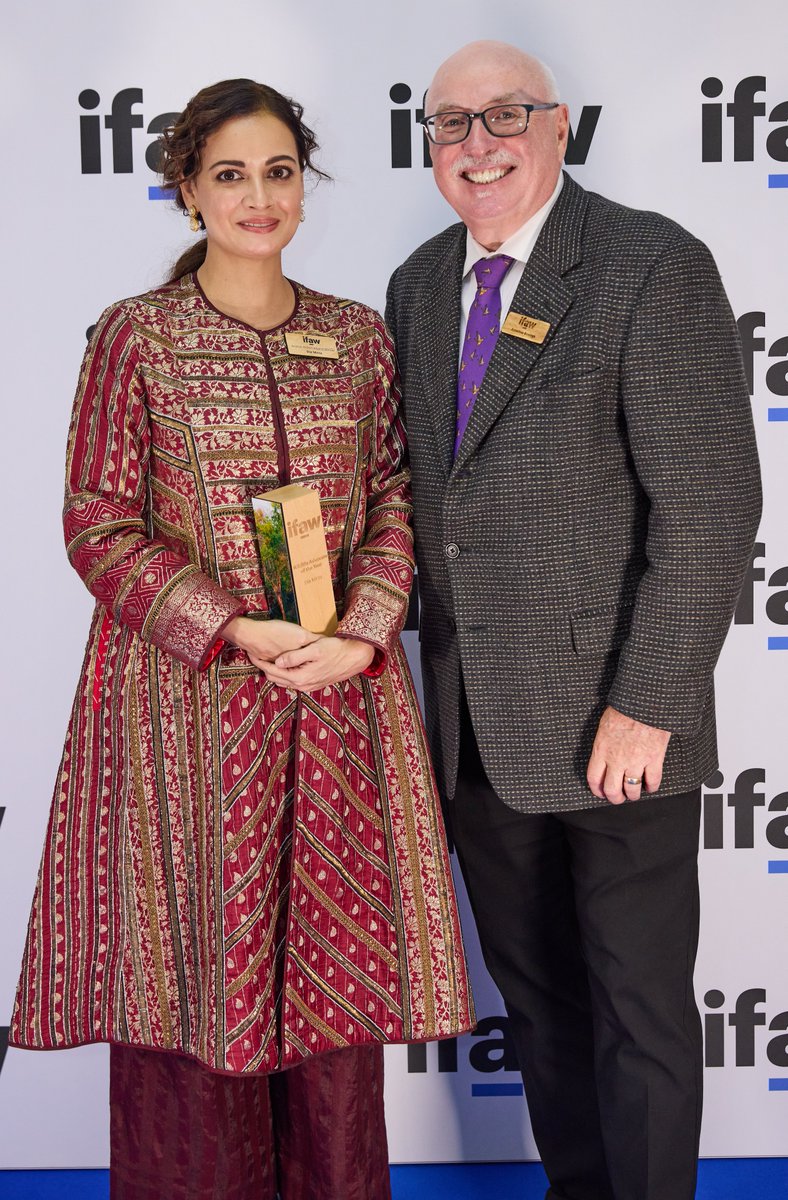 wti_org_india's tweet photo. Congratulations to our Ambassador @deespeak for receiving the ‘Wildlife Advocate of the Year Award,’ and to Dr. Panjit Basumatary, Manager &amp; Head of CBRC, for their recognition at the prestigious 24th Animal Action Awards hosted by @ifawglobal in the UK! https://t.co/x445mYcmD1