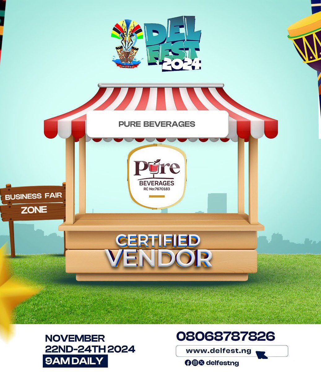 DelfestNG's tweet photo. Meet the incredible vendors exhibiting at Delfest 2024. Empower, connect, and celebrate with us as we showcase a diverse range of businesses ready to inspire and elevate your festival experience. Don’t miss the chance to discover unique products. 

#delfest24 https://t.co/gdUb8ojigm