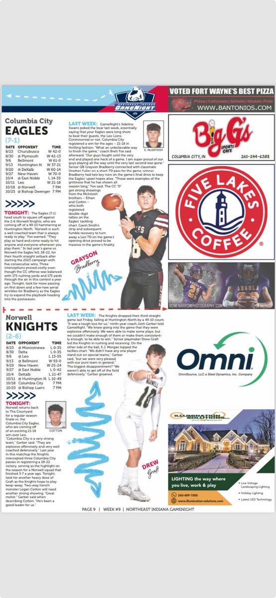 County ball as ⁦<a href="/CCE_Football/">CC Eagles Football</a>⁩ heads south to meet ⁦<a href="/Footbal1Norwell/">Norwell Football</a>⁩. GameNight will be on hand so get your rag as you enter the game.