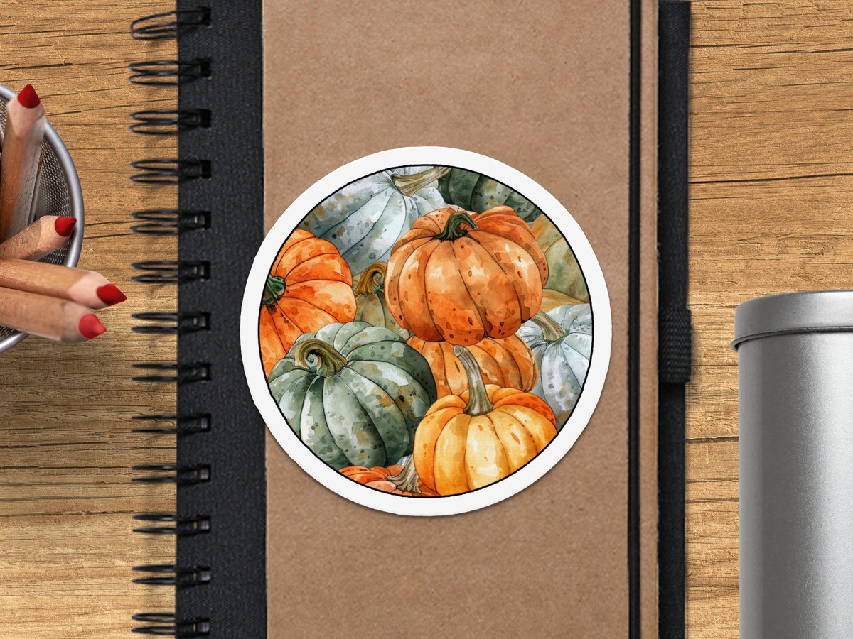 🎃 Add a touch of fall to your laptop with our adorable pumpkin stickers! 🍁 Get yours today at wix.to/O4SUgof #PumpkinSticker #FallDecor #ShopNow #MHHSBD