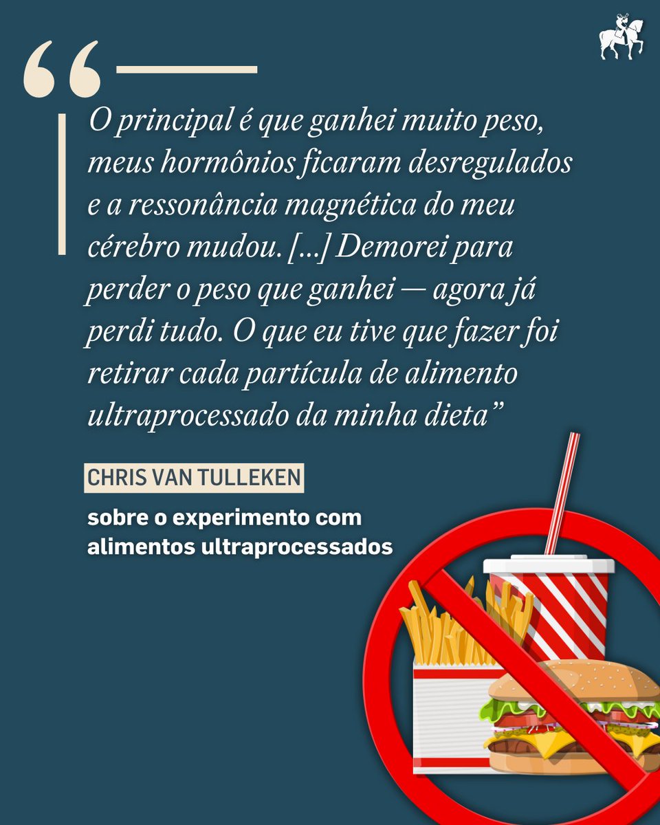 O autor se lançou em um desafio: ficou um mês sem comer ultraprocessados e, no mês seguinte, seguiu uma dieta em que 80% das calorias viriam desses produtos. O teste foi inspirado no trabalho do pesquisador americano Kevin Hall.⁣

Veja o que ele diz 👇