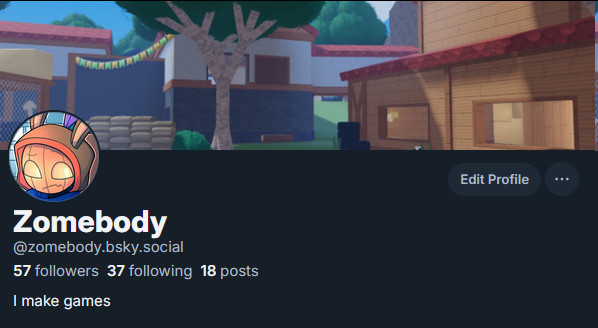 ZomebodyRoblox's tweet image. Joining the trend. You can also find me here. Expect posts about Roblox projects and other game dev projects.