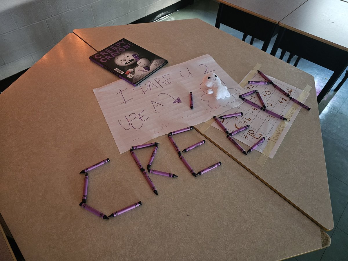 Oh no! We have the creepy purples crayons! <a href="/Hazelwood_Elem/">Hazelwood Elementary</a> <a href="/NLSchoolsCA/">NLSchools</a> <a href="/gedisonTL/">G.Edison</a> <a href="/Darcy0628/">Kathleen Halliday</a>