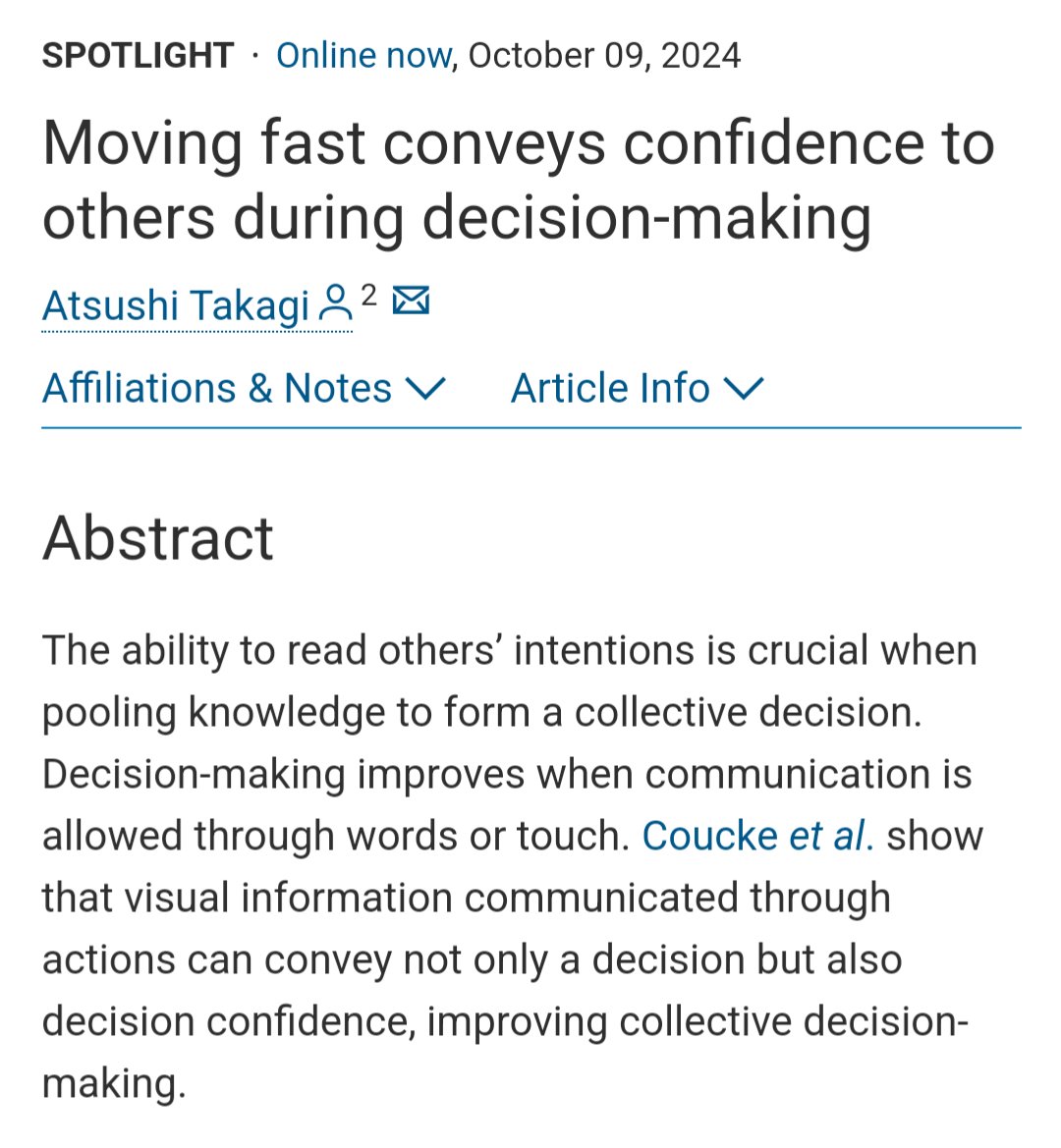 mktheinrich's tweet image. Spotlight article in @TrendsCognSci about our recent paper on action-based collective decision making in humans!

@CouckeNicolas M. Dorigo @axelcleeremans 

cell.com/trends/cogniti…