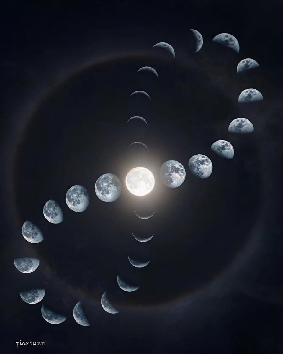 MoonMadnesson's tweet photo. Moon in Diffrent Phases https://t.co/23fHt6JVZe