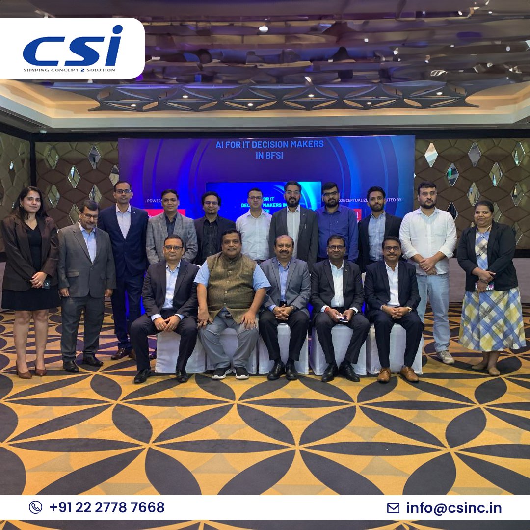 CsiComputech's tweet image. @CsiComputech participated in today&apos;s Times Group event alongside BFSI leaders and @EY India experts, discussing practical AI use cases and strategies to streamline IT operations.
#CSI #CSIComputech #ReinforcingEnterpriseResilience #AIforITDecisionMakers #AIforBusiness