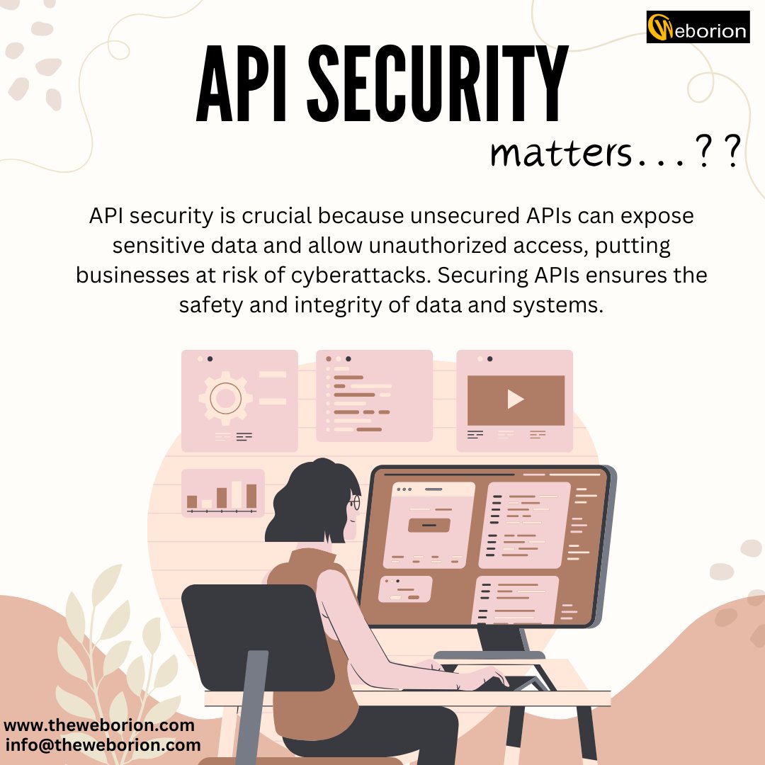 weborion's tweet photo. Secure APIs, secure business.#APISecurity #Cybersecurity #DataProtection #API #WebDevelopment #ITSecurity #InformationSecurity #BusinessSafety #DataPrivacy #HackingPrevention https://t.co/uAkTQn4QLS