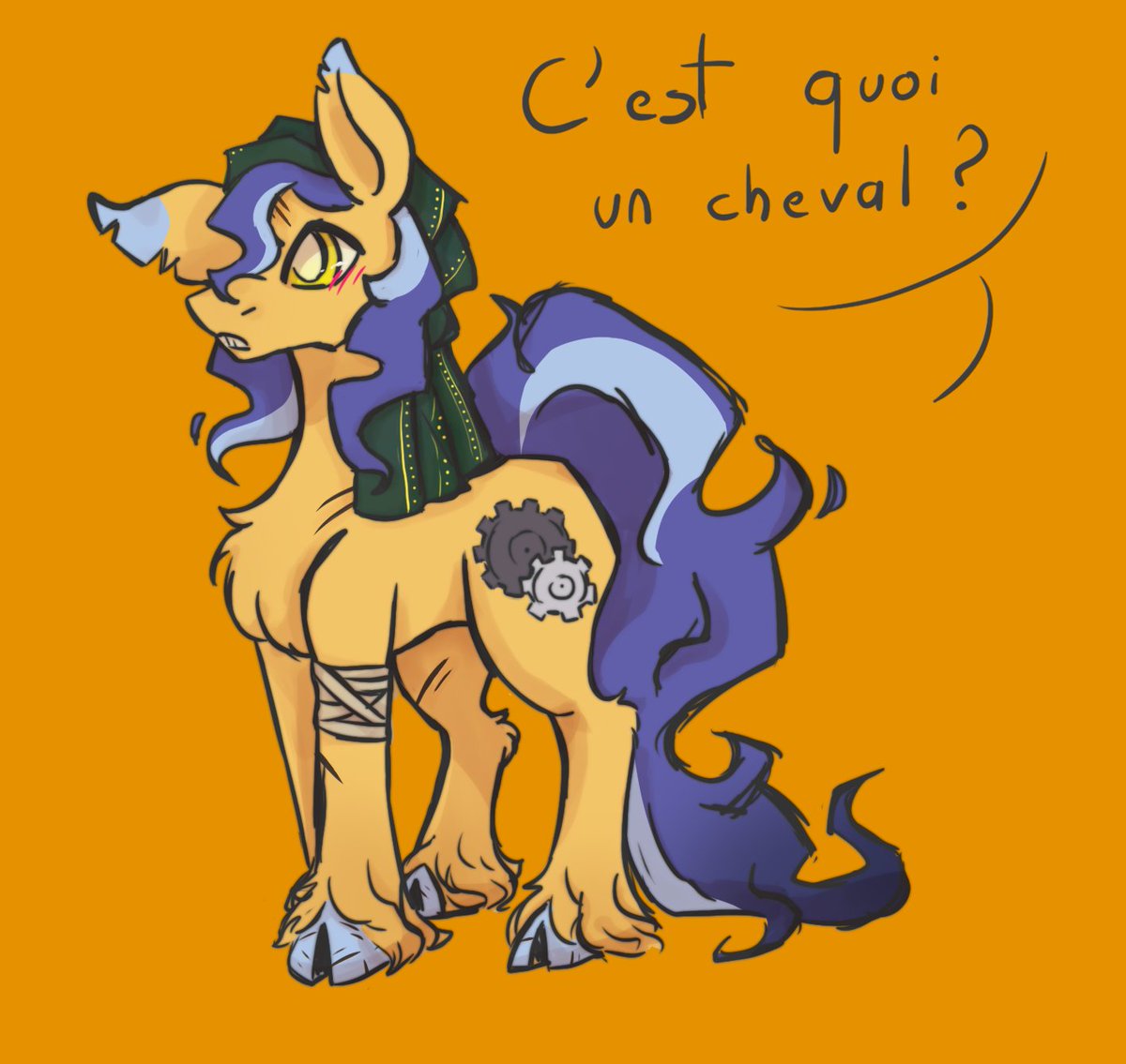 J'ai oublier de poster Mebh en poney 😔

#mlp #mlpoc #oc