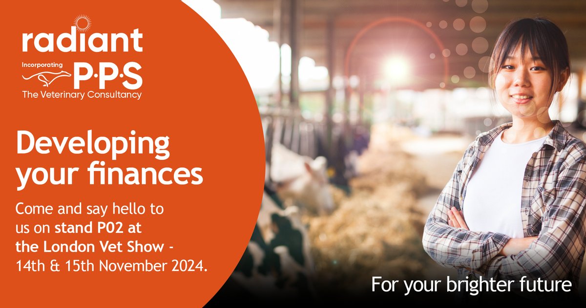 Developing your finances. For specialist advice contact us today. Visit us at stand P02 at the London <a href="/VetShow/">Vet Shows</a> , email veterinary@radiantfinancial.co.uk or visit lnkd.in/eXV4gSmm. 

#LondonVetShow #Radiantfinancial 
#PPS #Vets #Veterinary #Financialplanning #LVS2024