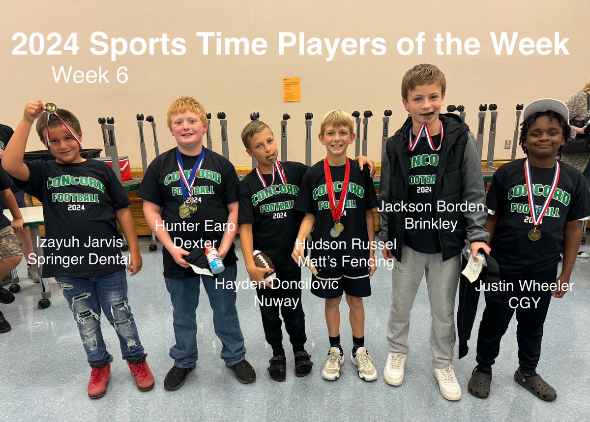 ConcordCFL's tweet photo. Congrats to our final Sports Time Players of the week for the 2024 season! https://t.co/3nXbJWGo9a