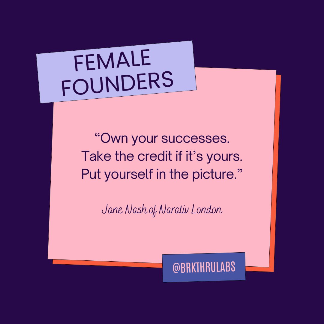 THIS! Own your stories, ladies. YOU are the reason your business is a success. #storytelling #femalefounders #womenintech