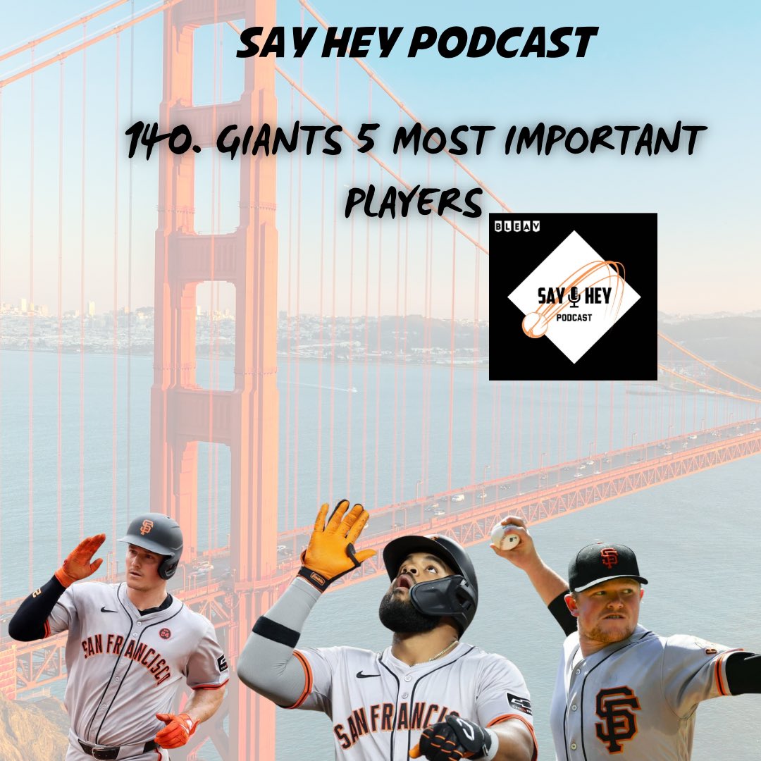 ⚾️NEW EPISODE⚾️

Episode 140. Giants 5 Most Important Players

<a href="/SayHeyPodcast/">Say Hey Podcast</a> <a href="/SayHeyRob/">Robbie Lewis</a> <a href="/BleavNetwork/">Bleav</a> <a href="/SFGiants/">SFGiants</a> 

🍎 Pods: podcasts.apple.com/us/podcast/say…

Other Pods: beacons.ai/sayheypodcast

#sfgiants #NothingLikeIt #MLB