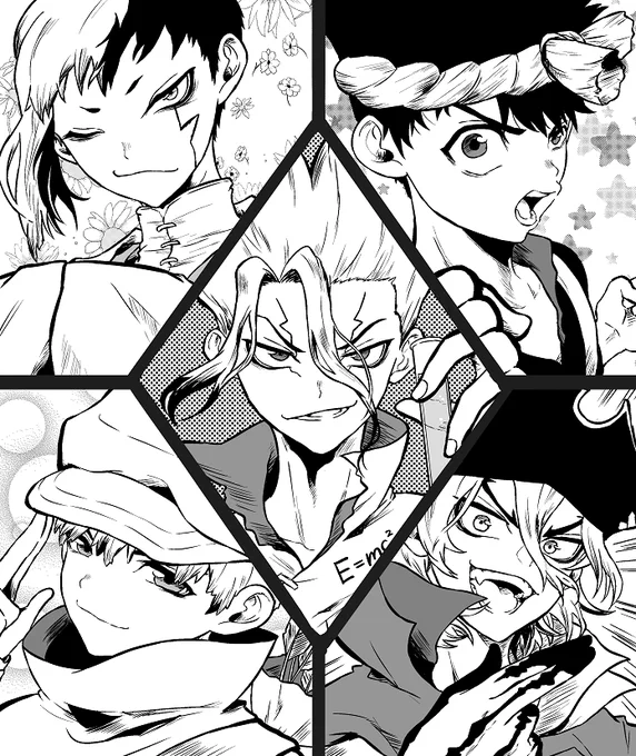 Dr.STONEアニメ4期おめでとうございます!🎉🎊✨
沼にハマってまだ1年足らずですが心待ちにしていました、2025年1月を楽しみにしています!!
絵は再掲(五知将に限らず皆大好き!) 