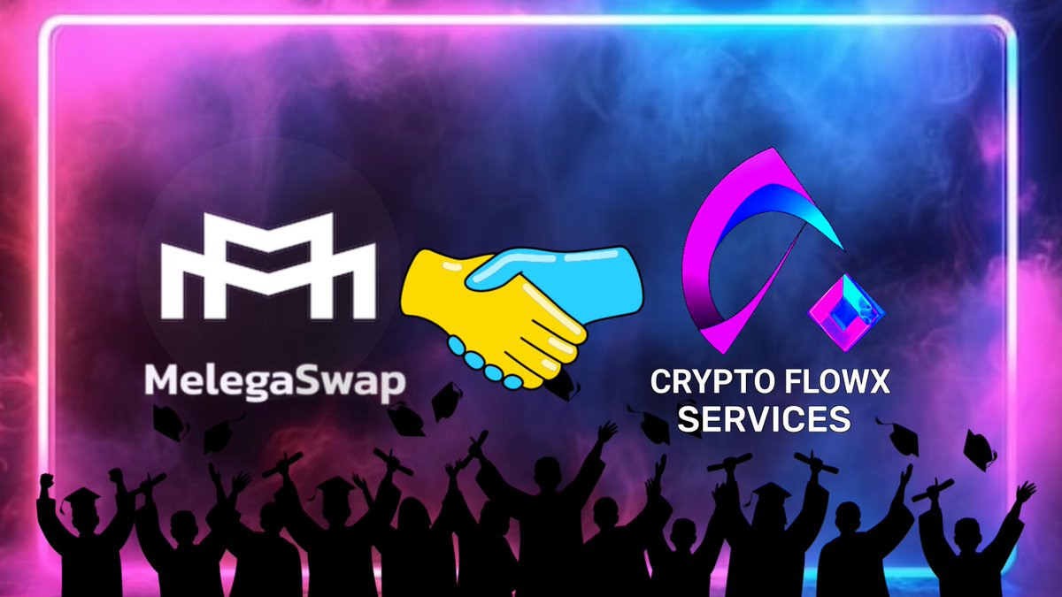 Crypto_FlowX's tweet photo. 🚀 Exciting News! 🚀

We’re thrilled to announce a strategic partnership between Crypto FlowX 🦄 and @meleganews MelegaSwap Together, we’ll empower crypto projects with free token listings on MelegaSwap and expert marketing services from Crypto FlowX to drive growth and success. https://t.co/bTE69GnW37