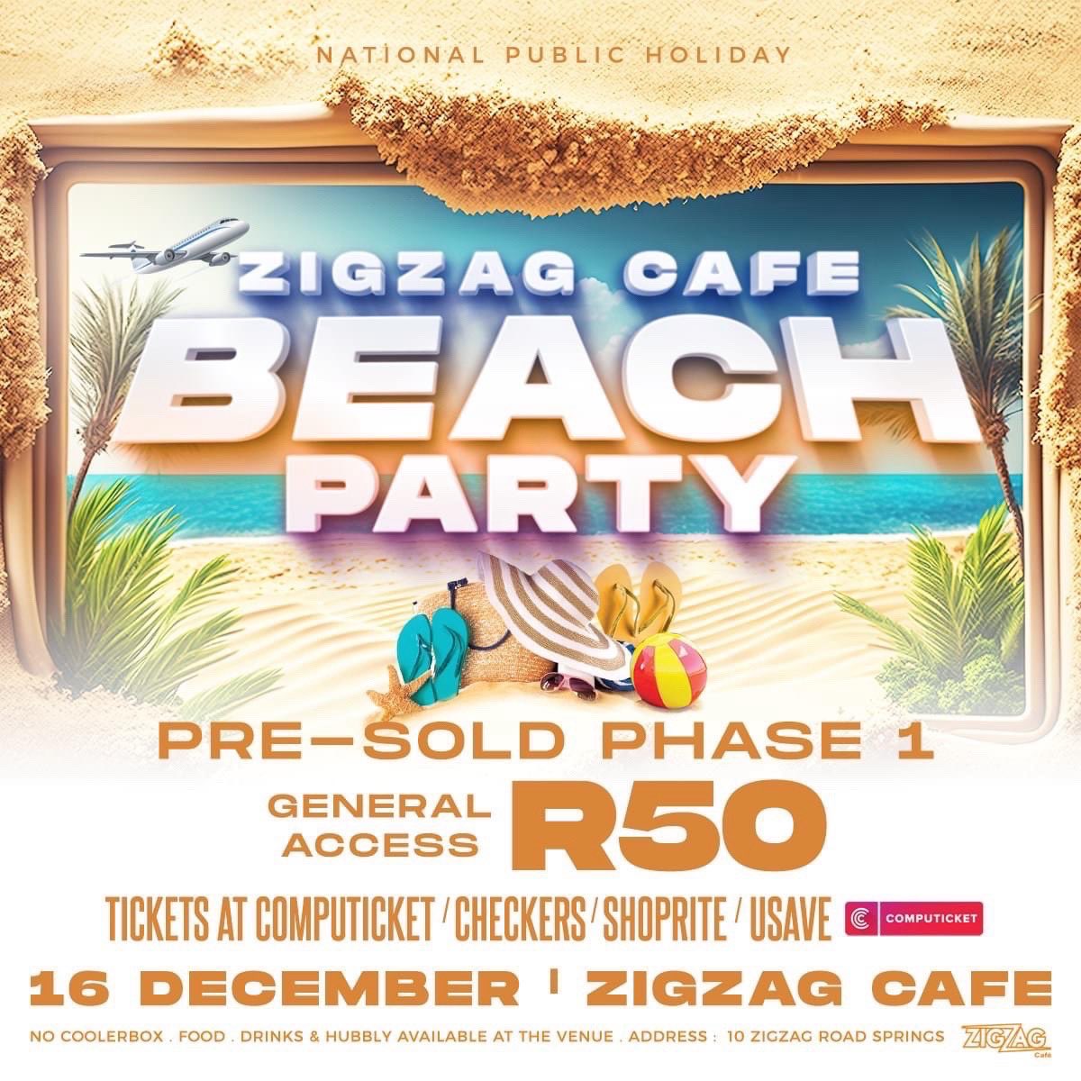 Sensual_Sundays's tweet photo. The Beach Party @ Zig Zag Cafe - 16 December 2024 https://t.co/YbgRWAAIJK