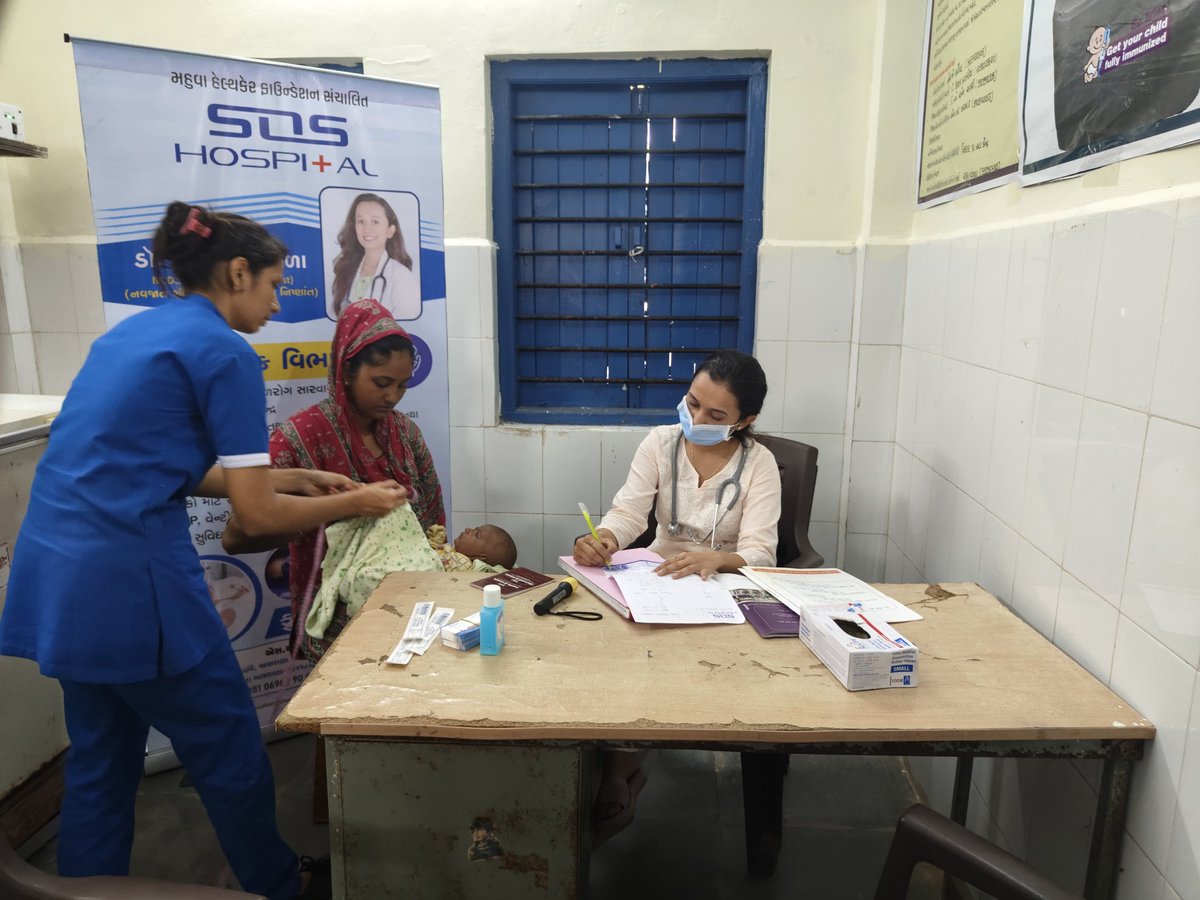 Phc_Dungar's tweet photo. Today ANC &amp; Child Check Up Camp At PHC Dungar 
46 ANC And 19 Children Check Up Done With Health Education By SOS Hospital Gynec &amp; Pediatric Dr. 
Good Work Phc Dungar Staff
@ddoamreli @CollectorAmr 
@THORAJULA @AmreliHealth 
@ArunKumar23302 @DrRadhaKrishan7 
#SBCC #HealthForAll https://t.co/Ob3ISp5VP9