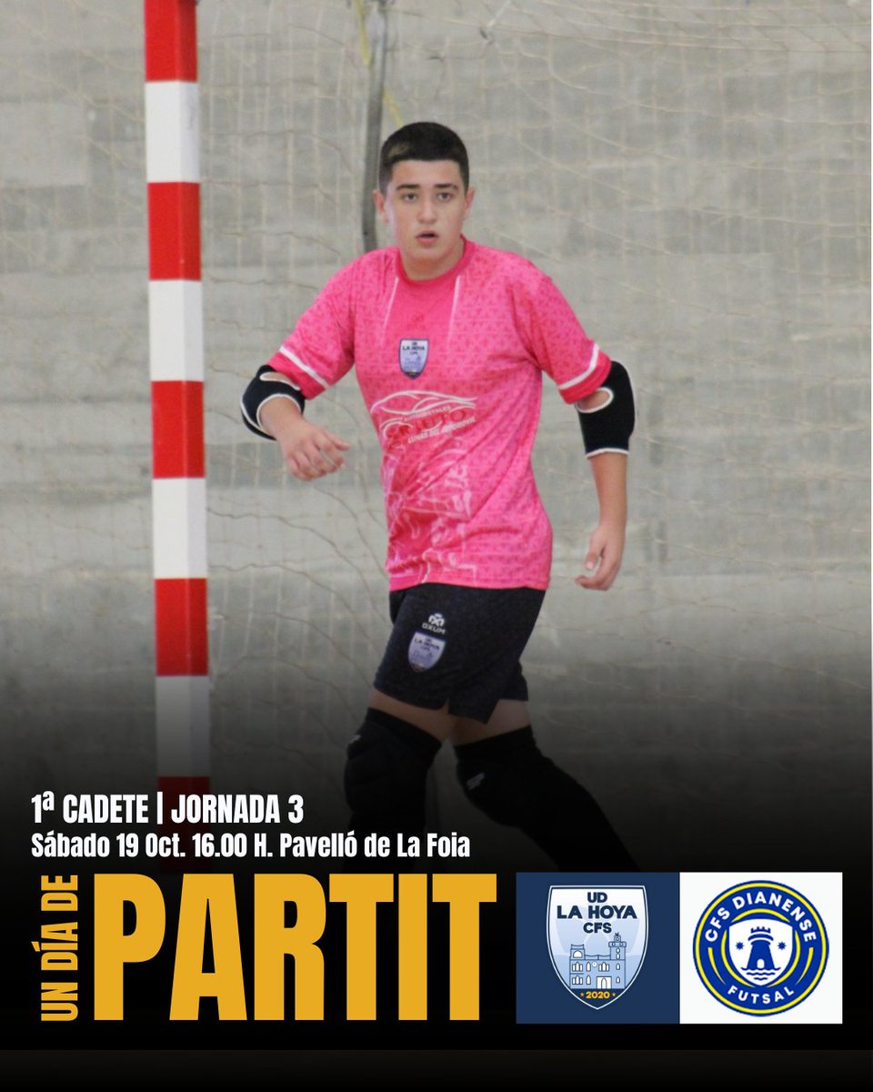 𝙐𝙉 𝘿𝙄𝘼 𝘿𝙀 𝙋𝘼𝙍𝙏𝙄𝙏 𝘾𝘼𝘿𝙀𝙏𝙀

𝑼𝑫 𝑳𝑨 𝑯𝑶𝒀𝑨 𝑪𝑭𝑺 🆚 CFS Dianense B

📆 Sábado 19.10.24
⌚ 16:00 H.
🏟️ Pavelló de La Foia

◾𝚂𝚘𝚖 𝙻𝚊 𝙵𝚘𝚒𝚊, s𝚘𝚖 𝚄𝚗𝚒ó.