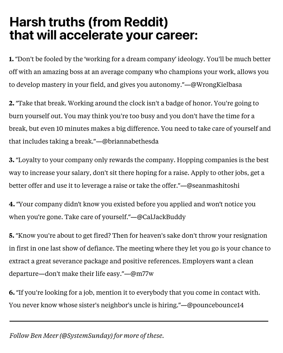 SystemSunday's tweet photo. 6 harsh truths that will accelerate your career: https://t.co/zdHpawbIyW