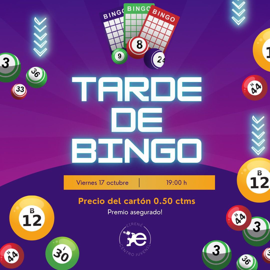 CJ_Eirene's tweet photo. 🚨 ¡Hoy a las 19h el Centro Juvenil organiza un Bingo espectacular! 🎉 Cada cartón tiene un precio de solo 0,50 ctms 💥 ¡y el ganador se llevará un premio increíble! 🏅🎁

¡No faltes! ✨ Prepárate para una tarde llena de emoción, risas y buena compañía. 😄🙌 https://t.co/7yMMv9X0uj