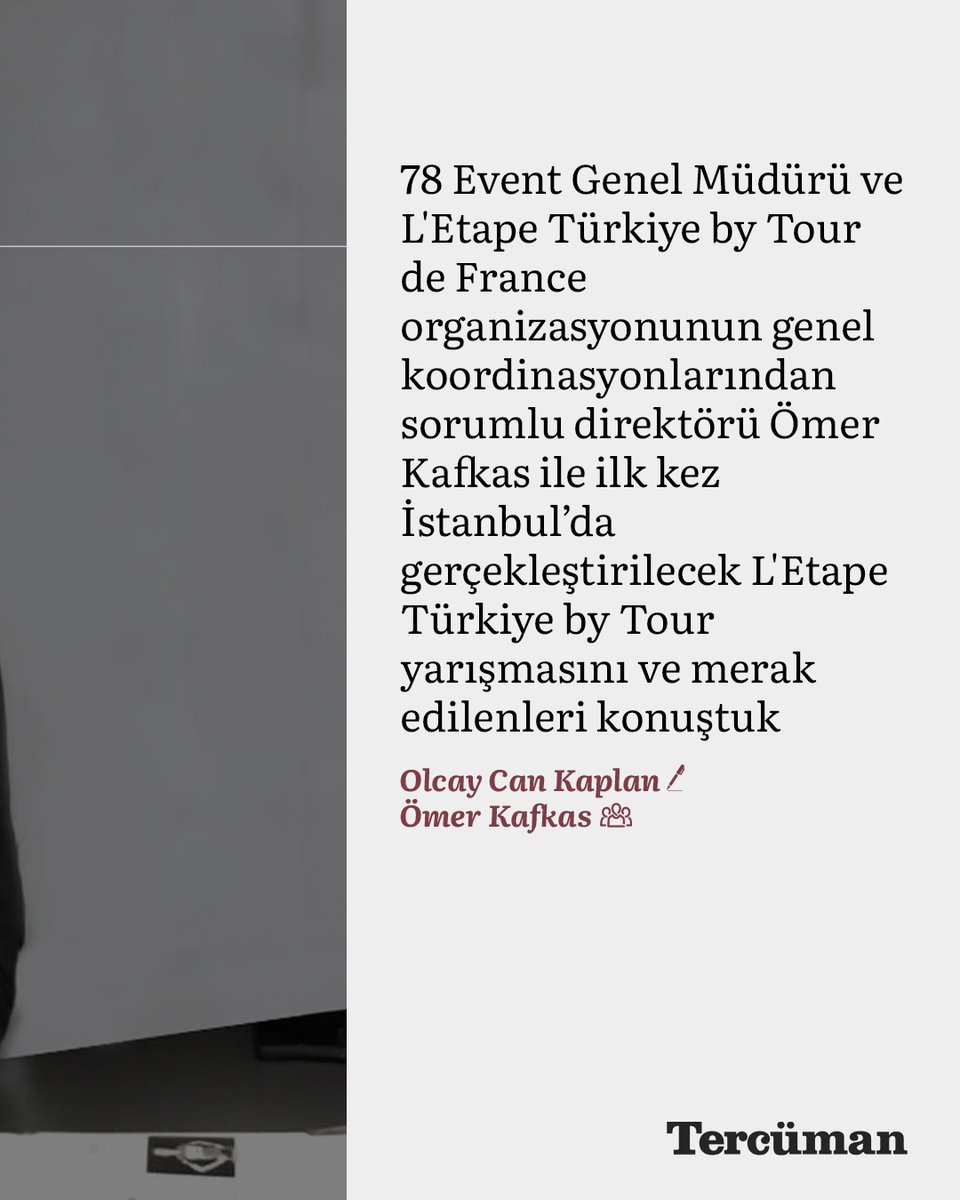 📌 Ömer Kafkas: “6 milyar kişinin gözü İstanbul’da olacak”

📍 78 Event Genel Müdürü ve L'Etape Türkiye by Tour de France organizasyonunun genel koordinasyonlarından sorumlu direktörü Ömer Kafkas ile ilk kez İstanbul’da gerçekleştirilecek L'Etape Türkiye by Tour yarışmasını,
