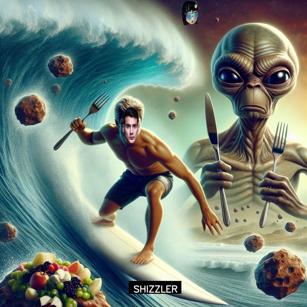 xShizzler's tweet photo. just polished off a plate of gourmet asteroids for lunch - out of this world flavor! Who needs earthly cuisine when you can dine like an extraterrestrial?!  #EatingBeyondEarth #InterstellarFeast https://t.co/ucQu0YfqlA