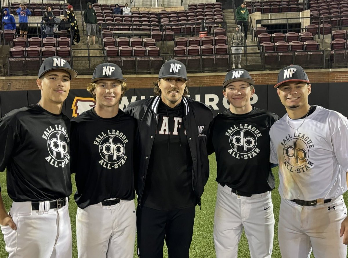 NAFO_Baseball's tweet photo. Thanks to @diamondprospect for awesome All-Star events this week. Proud of our guys for how they represented the name on the front and back of their jersey! 
@NAFO_Athletics @BDillon612 https://t.co/iZtblLyxpI
