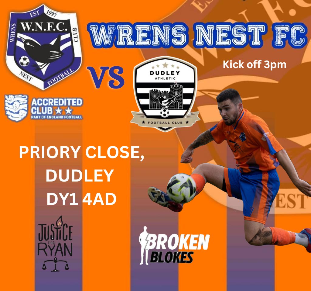 Other short trip to the other end of Priory Road Saturday (tomorrow) as <a href="/Dudley_Athletic/">Dudley Athletic</a> host us but this time in the Birmingham Saturday Vase!

Yet another cup game for the lads to battle out for a spot in the next round👀

<a href="/brokenblokes/">Headz Up Cic</a> 
<a href="/JusticeFor_Ryan/">Justice For Ryan</a>