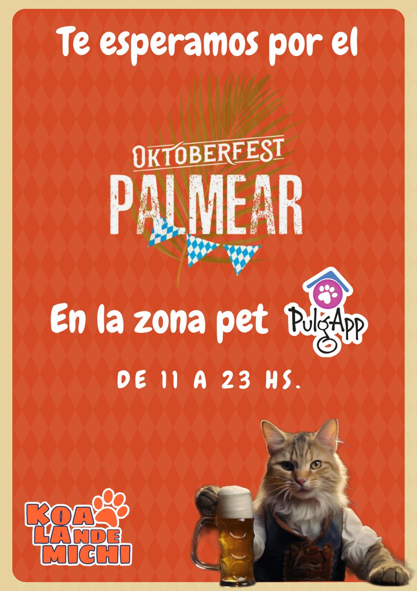 koalandeMichi's tweet image. Te esperamos el sábado 19 de octubre desde las 11:00 hrs, en el oktober Fest de Palmear, pasa pues!!!
Vamos a tener cositas para los michis y karens.
Sticker de michis. 😸
Michi macetas.