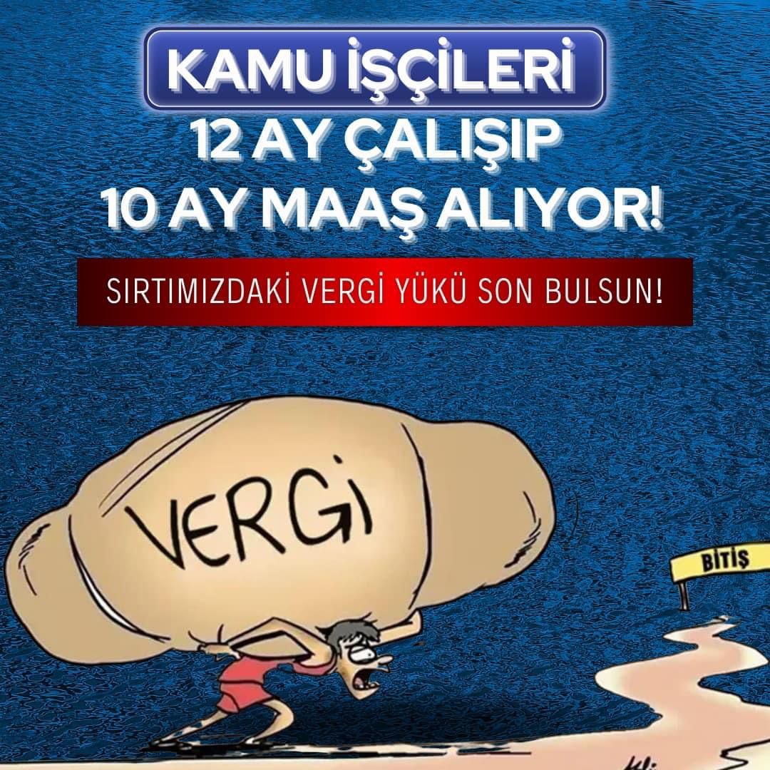 MukaddemA79551's tweet photo. VERGİDE 
REKORTMEN BELLİ OLDU.!↙️

"750.000 #Kamuişçisi Yılda 2 Maaşını Gelir Vergisi Olarak Ödeyerek Vergide Rekortmen Oldular.!"

GELİR VERGİSİNİ %10'da SABİTLEYİN.!
#zordayizgecinemiyoruz https://t.co/2i8FcEQI5V