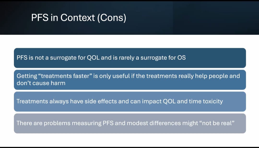Dana Sochorova (@sochorovadana) on Twitter photo Insights from <a href="/drbrookewilson/">Brooke Wilson</a> on #clinicalTrial pitfalls using PFS as primary outcome:
rejecting 💊 (with large OS) due to small PFS approving those ↘️OS despite PFS gain
<a href="/ESSOnews/">European Society of Surgical Oncology (ESSO)</a> -JMED webinar 📽️ at shorturl.at/KmbYq
<a href="/csoncol/">Common Sense Oncology</a> <a href="/ArndtVogel/">Arndt Vogel</a> <a href="/AndreasBrandl8/">Andreas Brandl</a>
<a href="/OncoAlert/">OncoAlert</a> Insights from <a href="/drbrookewilson/">Brooke Wilson</a> on #clinicalTrial pitfalls using PFS as primary outcome:
rejecting 💊 (with large OS) due to small PFS approving those ↘️OS despite PFS gain
<a href="/ESSOnews/">European Society of Surgical Oncology (ESSO)</a> -JMED webinar 📽️ at shorturl.at/KmbYq
<a href="/csoncol/">Common Sense Oncology</a> <a href="/ArndtVogel/">Arndt Vogel</a> <a href="/AndreasBrandl8/">Andreas Brandl</a>
<a href="/OncoAlert/">OncoAlert</a>