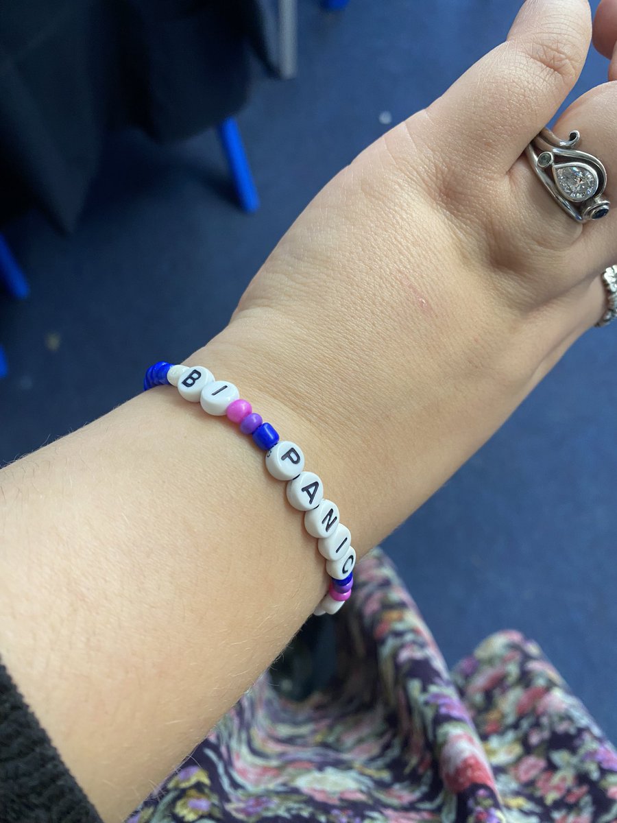 Last BeMe Club before half term - students wanted to make friendship bracelets showing their identity (I had to join in too 🏳️‍🌈)