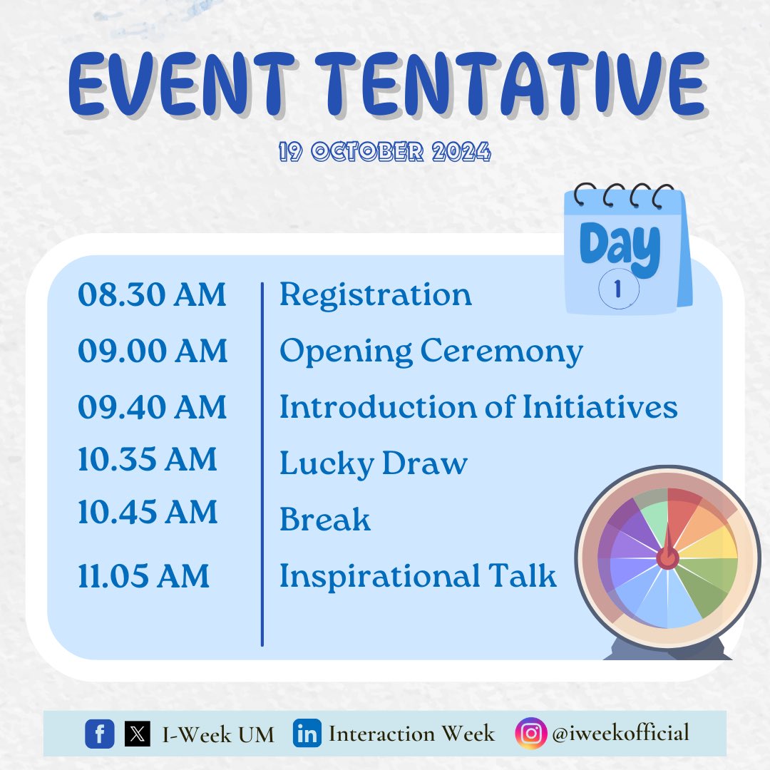 iweekofficial's tweet photo. 🏄‍♂️ 𝘼𝙝𝙤𝙮 𝙁𝙧𝙚𝙨𝙝𝙞𝙚𝙨! 🏄‍♀️ 
Dive into the Excitement at I-Week 24/25! 🌟🌊
Here’s a sneak peek into what’s coming your way! Our tentative schedule is packed with thrilling games, inspiring speakers, and the chance to meet our amazing senior buddies. https://t.co/vzx0J9ljt0