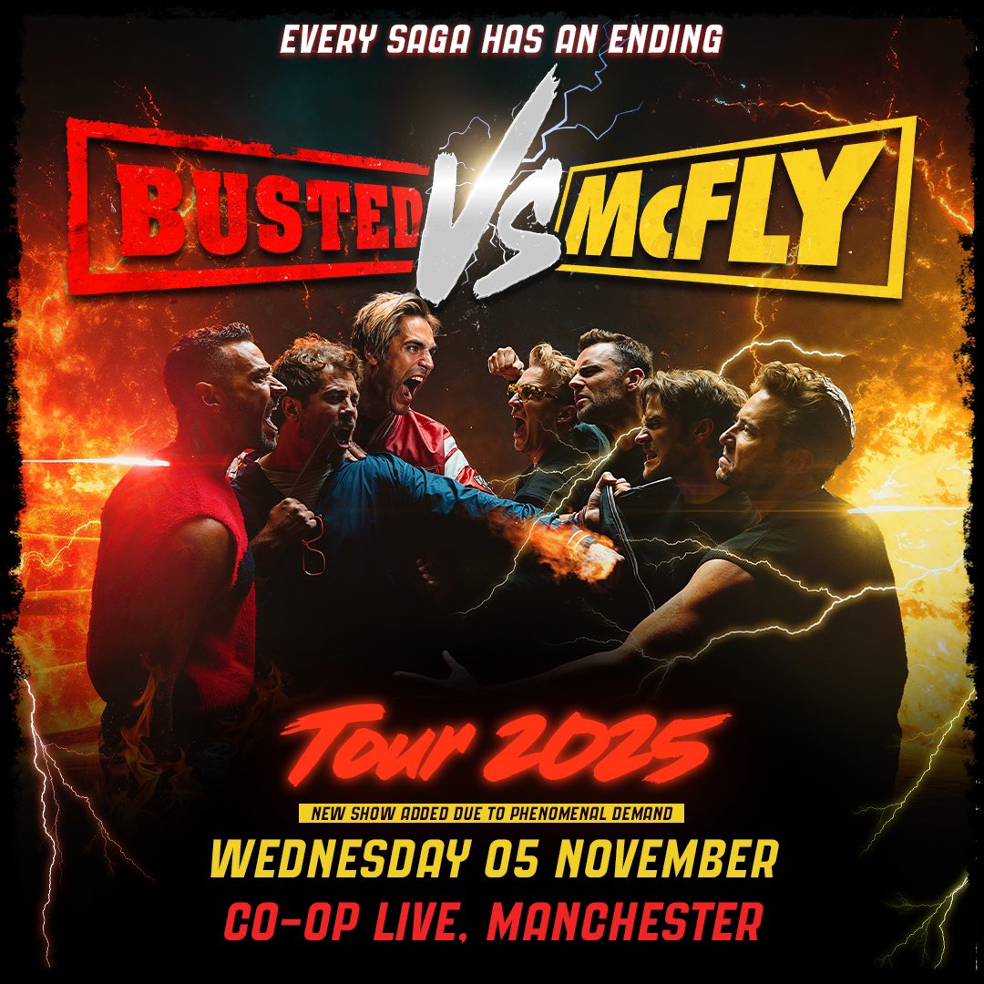 mcfly (@mcflymusic) on Twitter photo We’re coming to <a href="/TheCoopLive/">Co-op Live</a> 🤘 Tickets go on sale at 4pm today! bit.ly/BustedVsMcFly25 We’re coming to <a href="/TheCoopLive/">Co-op Live</a> 🤘 Tickets go on sale at 4pm today! bit.ly/BustedVsMcFly25