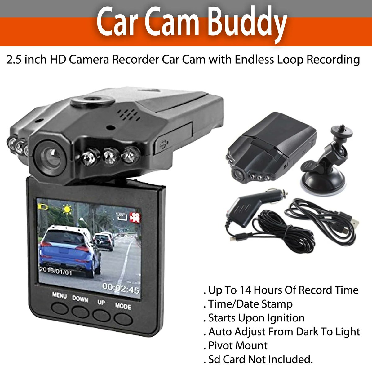 TVTimeDirect's tweet image. Car Cam Buddy - 2.5 Inch HD Camera Recorder

#CarCamBuddy #HDRecorder #LoopRecording #CarCamera #RoadSafety #VehicleDashcam #CarRecord #EmergencyEvidence #DrivingSecurity #CameraRecorder #RoadIncident #AutoCamera
Order Link: tvtimedirect.com/products/car-c…