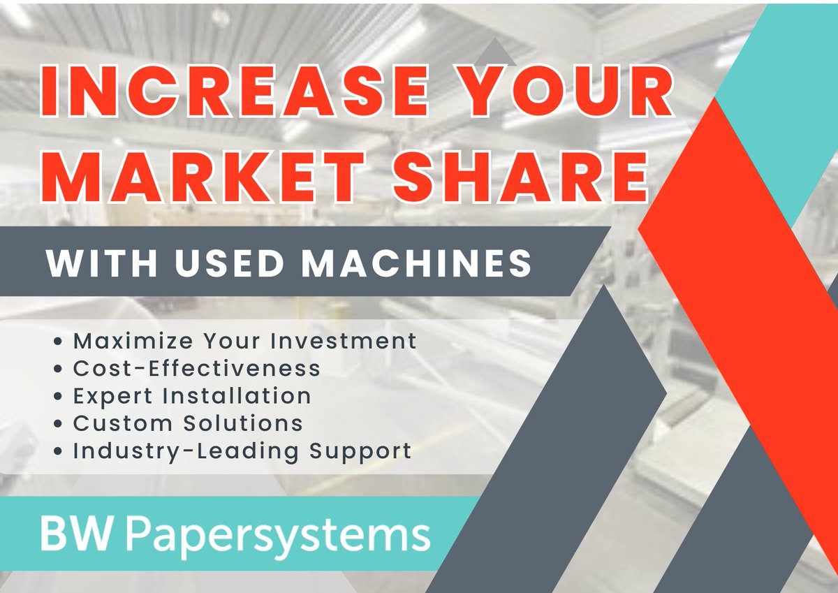 Increase your market share with Used Machines
If you’re looking for a cost-effective way to increase your output, look no further than a used BW Papersystems machine. 
See our available machines: hubs.li/Q02QZfRh0