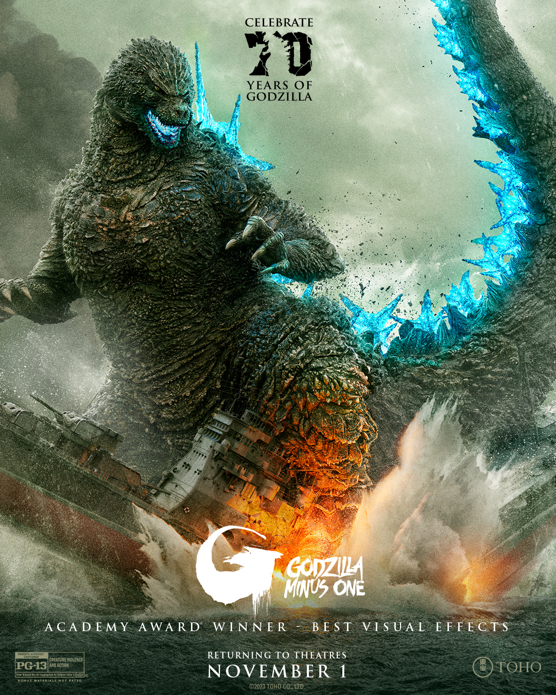 GODZILLA MINUS ONE ゴジラ -1.0 海外オリジナルポスター バンダイ ゴジラ (2023) SOFT-VICS 約15cm Soft Vinyl Deluxe Kaiju