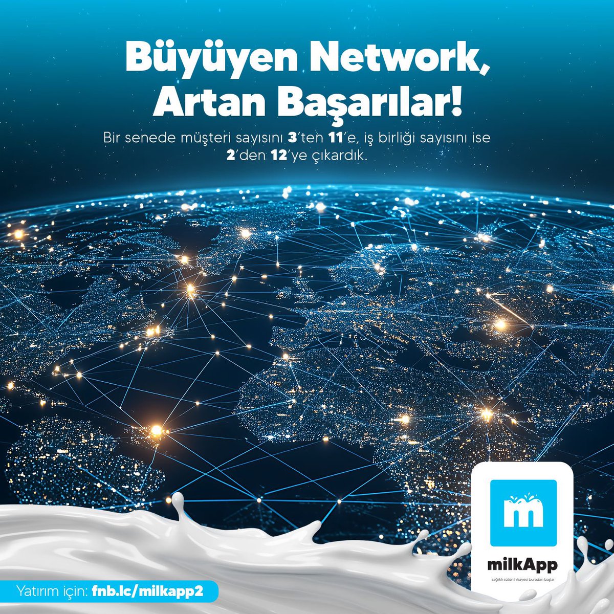 İş birliği ağımızı genişletmek, yalnızca mevcut müşterilere daha iyi hizmet sunma kapasitemizi artırmakla kalmadı, aynı zamanda pazarda yeni kapılar açmamızı da sağladı. ✨

Yatırımcımız olmak için: fnb.lc/milkapp2 
<a href="/fonbulucu/">fonbulucu</a>