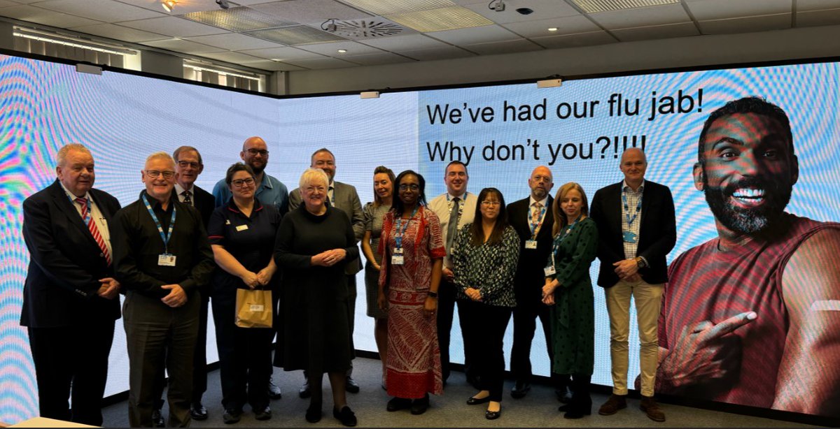 The flu vaccination campaign continues at Combined Healthcare and we're encouraging all staff to have their flu jab to protect themselves and others this winter period.

Several of the members of our Trust Board had their vaccinations this week, including Buki Adeyemo, Chief