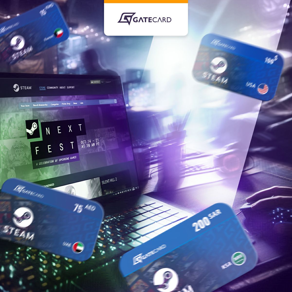 gate_card's tweet photo. يا عشاق الألعاب، لا تفوتوا فرصة الحصول على بطاقات ستيم الإلكترونية من #GateCard! 🎮💳 اشحن حسابك واشتر الألعاب اللي تحبها بكل سهولة. خلك دايمًا مستعد لأحدث الألعاب والعروض.
https://t.co/hUgWCFUVuJ
#Steam #Gaming https://t.co/kYdzN1TlGf