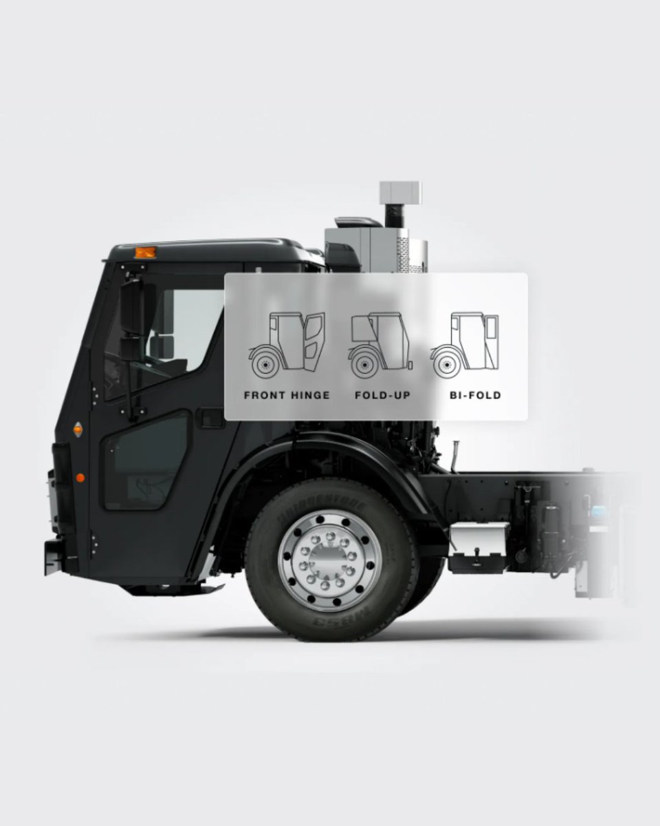 MackTrucks's tweet photo. The #MackLR's ergonomic cab design puts drivers in control with three customizable door optionsโstandard, fold-up, and bi-foldโfeaturing oversized doors, large handles, and a 17" step height for easy ins and outs.๐ https://t.co/HM2asnxLaI