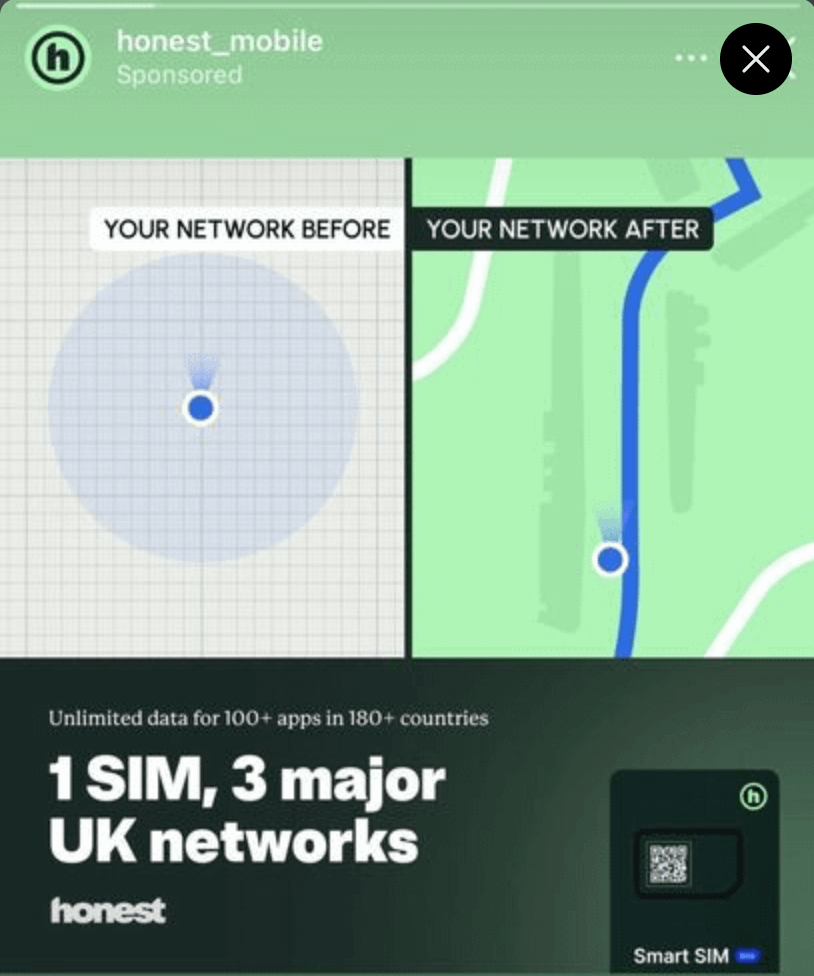 5. Honest Mobile

Principle: The Specific Pain Point

Before: Lost due to no network

After: Able to find your way home