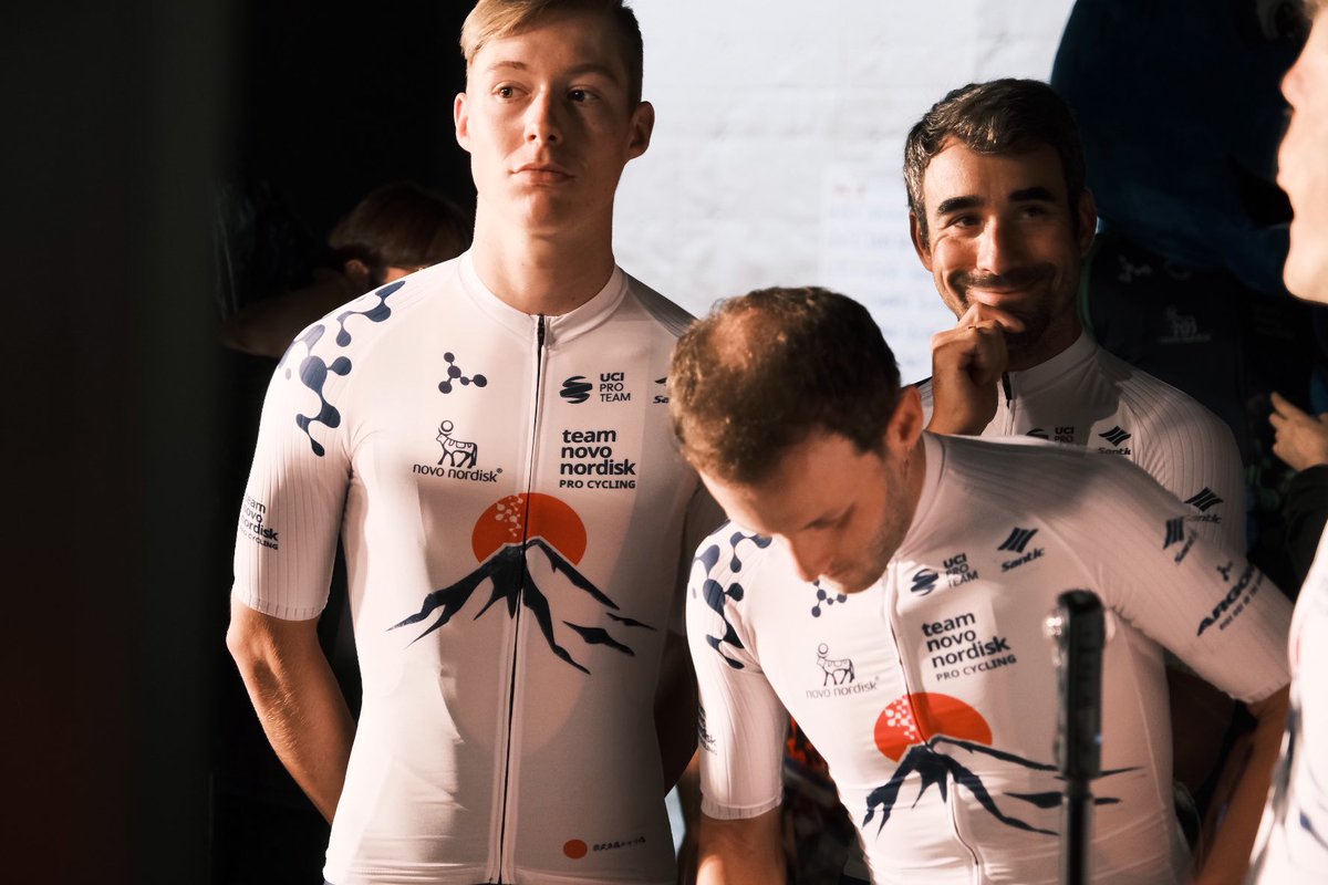 teamnovonordisk's tweet photo. Team presentation @Japancup_ofc 🇯🇵done and dusted with the usual spectacular reception 🙌 and a special jersey for us this time around courtesy of @SanticCycling 🤩

#JCUtsunomiya #JapanCup https://t.co/bDTytQXJS4