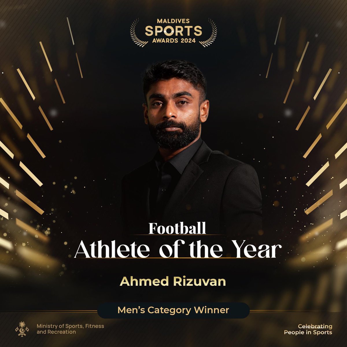 ADDhiffushi's tweet photo. What a remarkable milestone for @Dhiffushi! 💫

Huge congratulations to Ahmed Rizuvan for being named Football Athlete of the Year at the Maldives Sports Awards 2024! 🏆👏

The community is proud—keep shining and inspiring us all! 🌟

📷 @mvsportsawards &amp; @abeedhmv 

#Dhiffushi https://t.co/MfOTjLgVL2