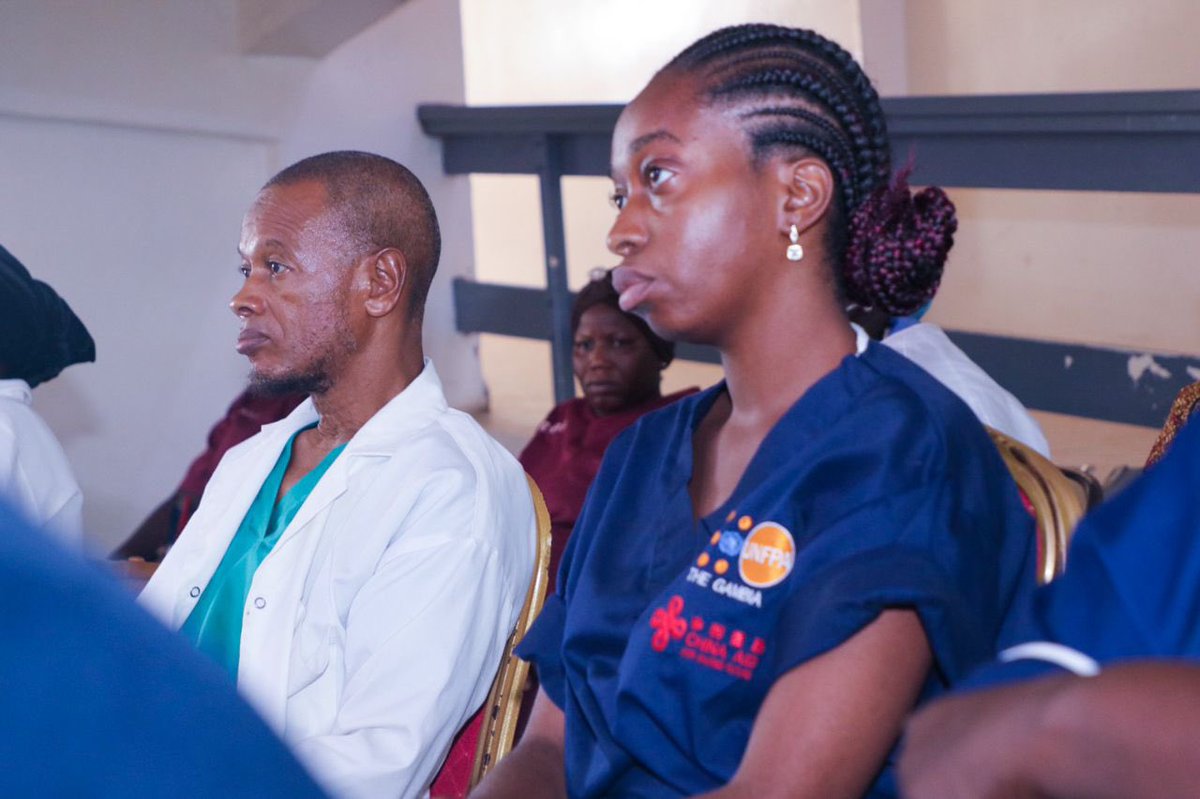 UNFPATheGambia's tweet photo. A big step in our journey to #EndFistula by 2030! 

With @MohGambia & @IMR_MedResponse, we’ve just completed an intensive #Fistula repair training for young doctors. 
 
Our vision? Skilled fistula surgeons in every hospital🇬🇲🙌
 
Our Rep @rosensarr visited fistula patients post-surgery, now on the road to recovery, with their health & dignity restored.